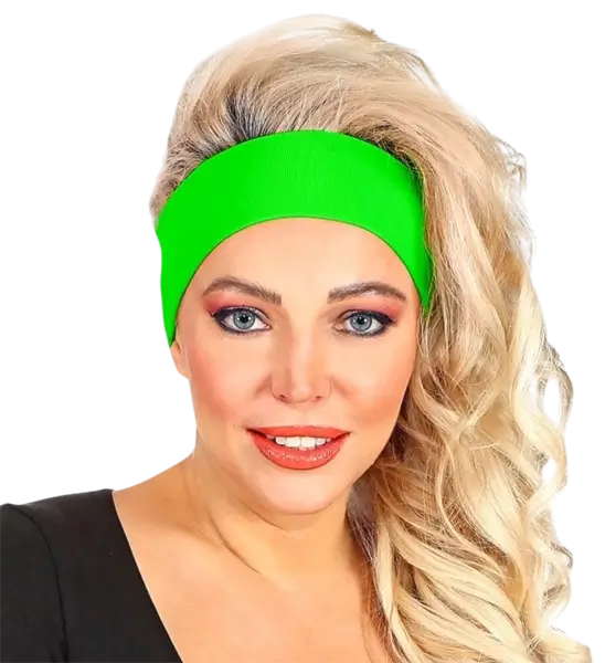 Diadema retro verde neón