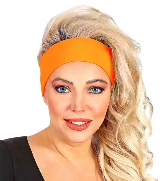 Diadema retro naranja fluorescente