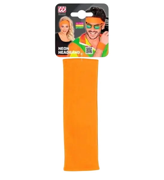 Diadema retro naranja fluorescente