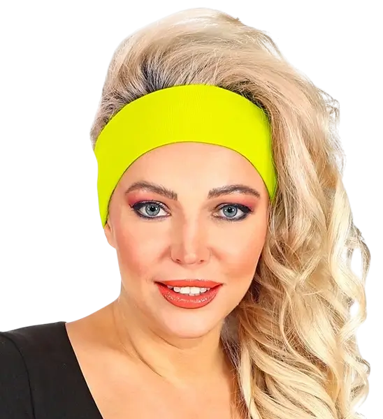 Diadema retro amarillo neón