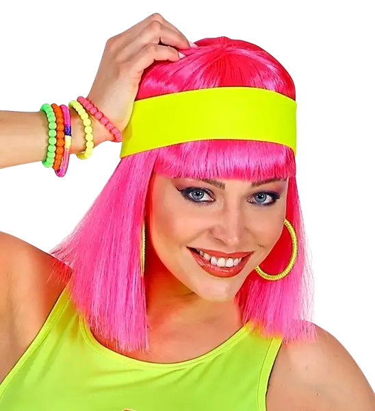 Diadema retro amarillo neón