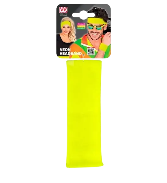 Diadema retro amarillo neón