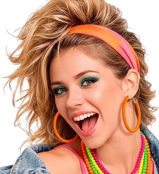 Pendientes de aro naranja fluorescente