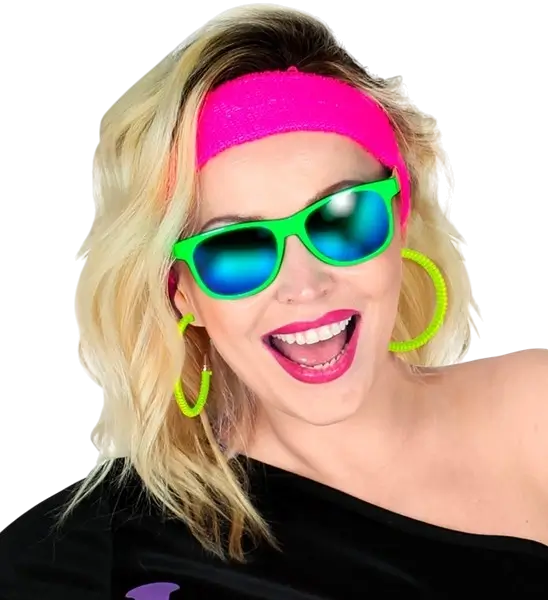 Pendientes de aro verdes fluorescentes