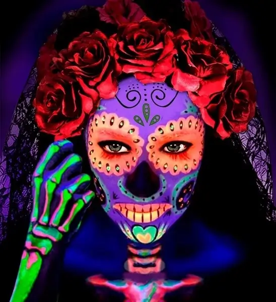 Lápiz de maquillaje rosa fluorescente