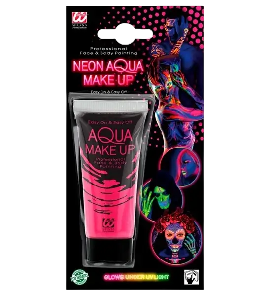 Tubo de maquillaje rosa fluorescente 30 ml