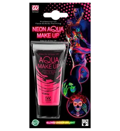 Tubo de maquillaje rosa fluorescente 30 ml