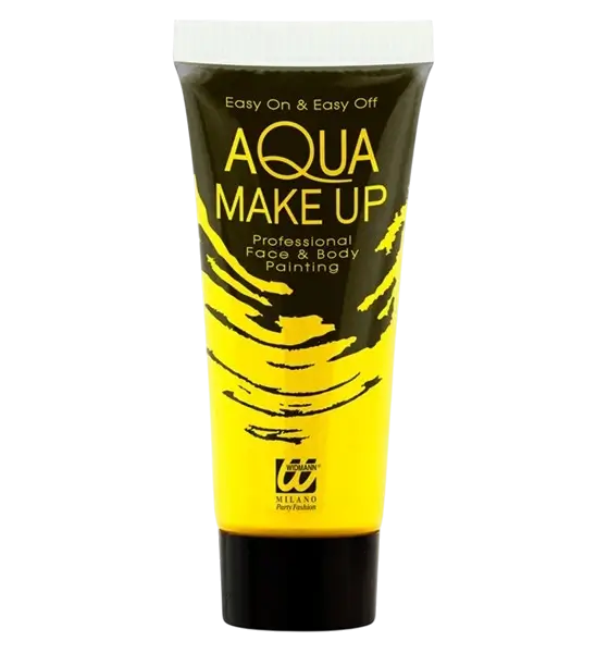 Tubo de maquillaje amarillo fluorescente 30 ml