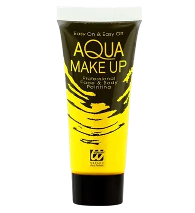 Tubo de maquillaje amarillo fluorescente 30 ml