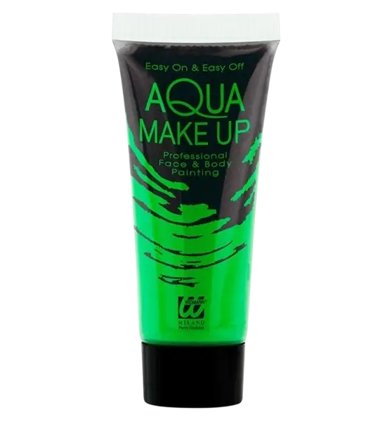 Tubo de maquillaje verde fluorescente 30 ml