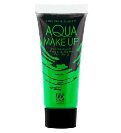 Tubo de maquillaje verde fluorescente 30 ml