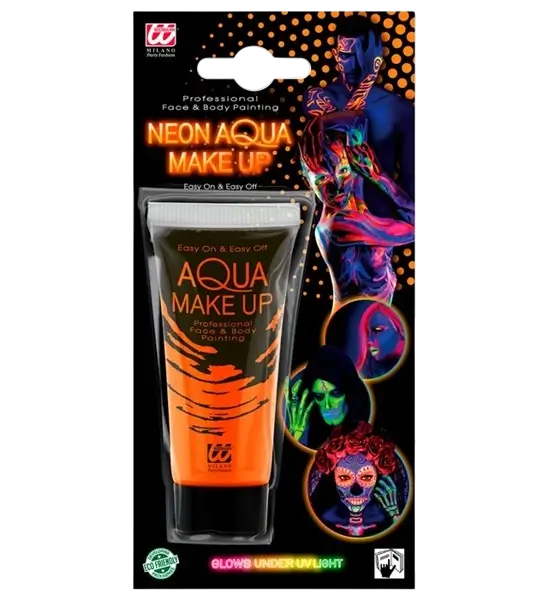 Tubo de maquillaje naranja fluorescente 30 ml