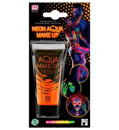 Tubo de maquillaje naranja fluorescente 30 ml