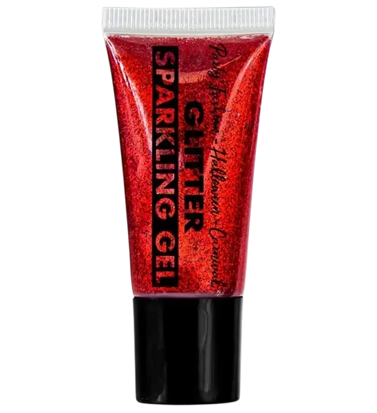 Gel de purpurina roja para cuerpo y cara