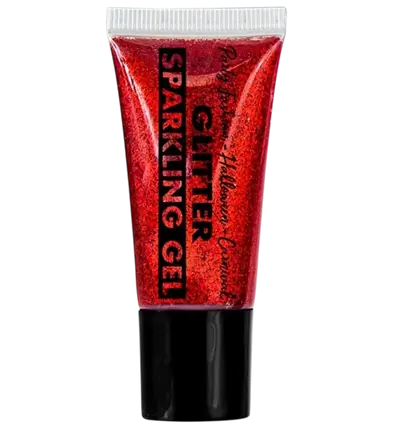 Gel de purpurina roja para cuerpo y cara