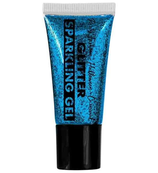 Gel azul con purpurina para cuerpo y cara