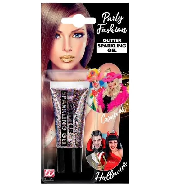 Gel de purpurina multicolor para cuerpo y cara