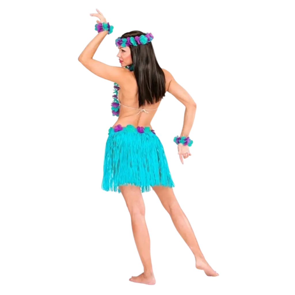 Kit de disfraces hawaiano azul