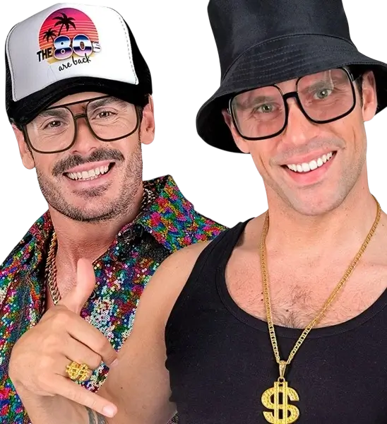 Gafas de los 90 - Lentes transparentes