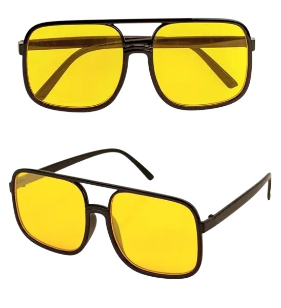 Catalejos años 90 - Lentes amarillas