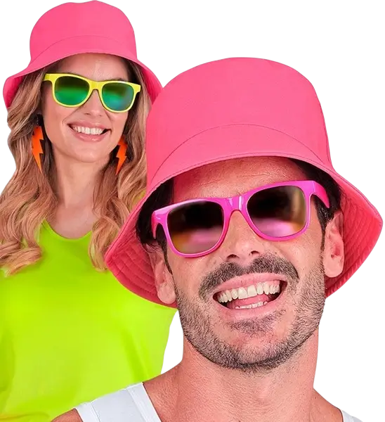 Gorro Bob rosa fluorescente