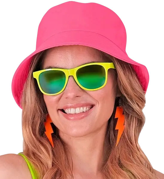Gorro Bob rosa fluorescente