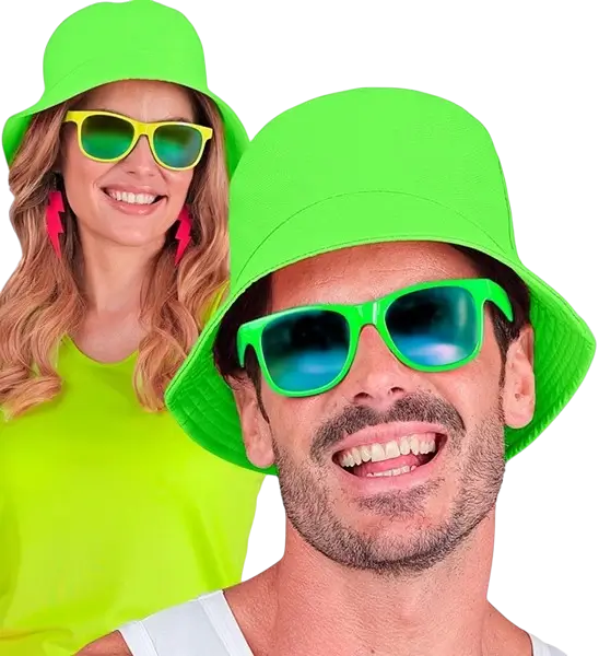 Gorro Bob verde fluorescente