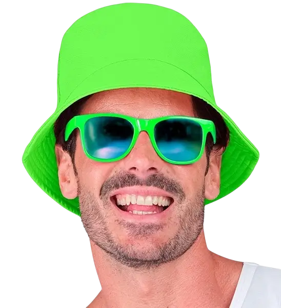 Gorro Bob verde fluorescente