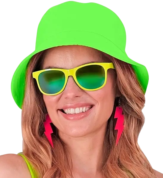 Gorro Bob verde fluorescente