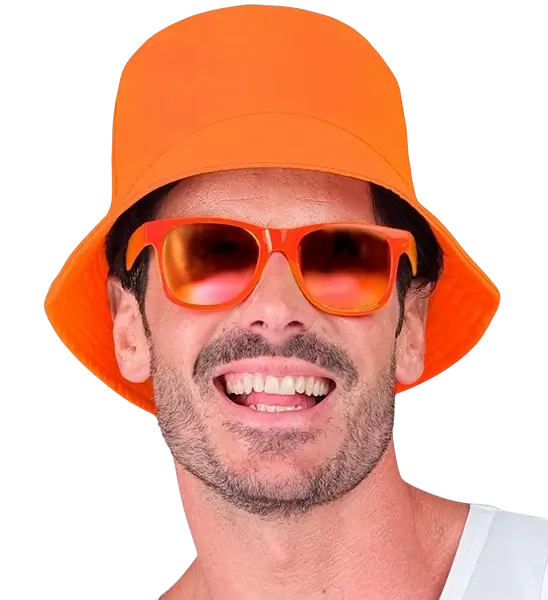 Gorro Bob naranja fluorescente