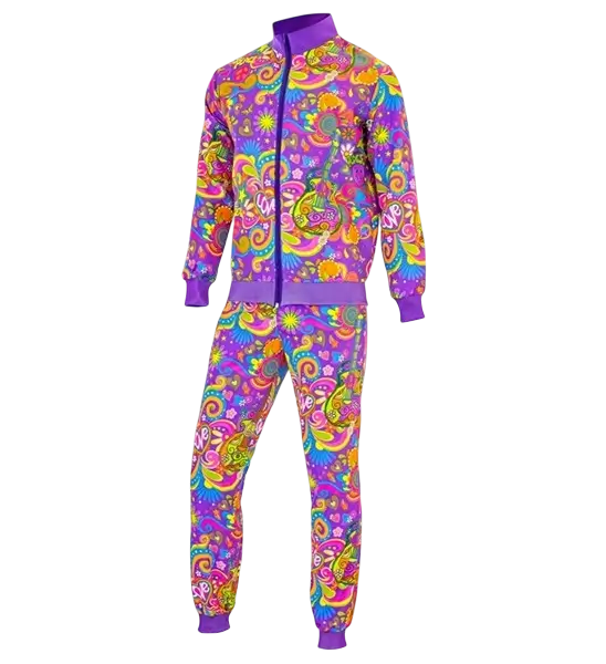 Mono hippie fluorescente flower power - S