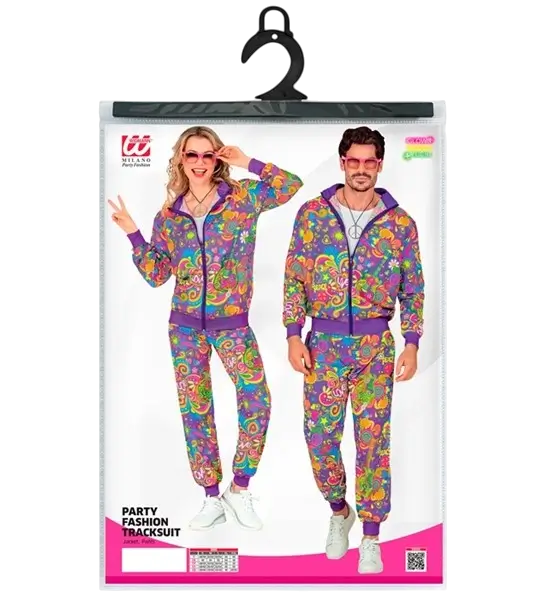 Mono hippie fluorescente flower power - S