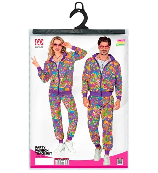 Mono hippie flower power fluorescente - M
