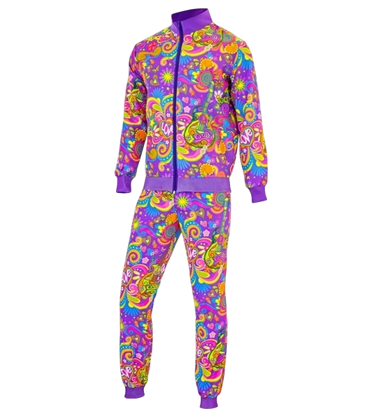 Mono hippie flower power fluorescente - M