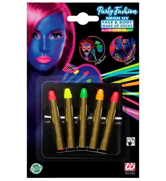 Paquete de 5 lápices de cuerpo fluorescente