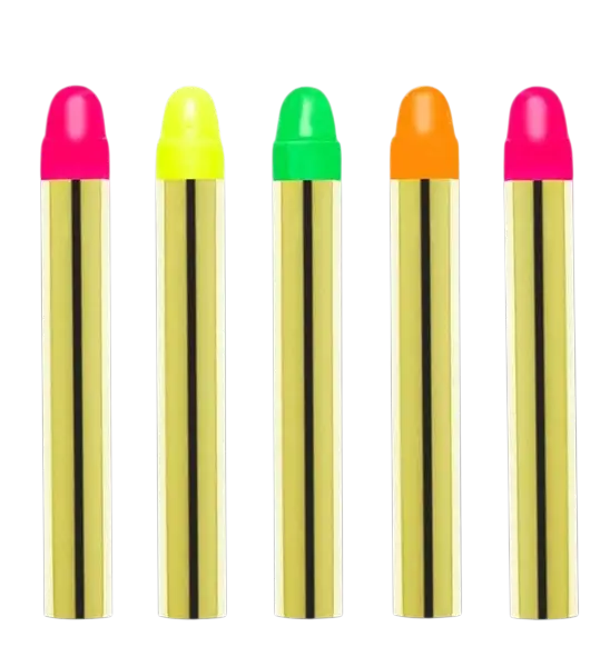 Paquete de 5 lápices de cuerpo fluorescente