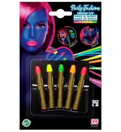 Paquete de 5 lápices de cuerpo fluorescente