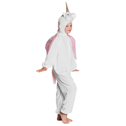 Disfraz infantil de peluche de unicornio - Máx. 1,40 m
