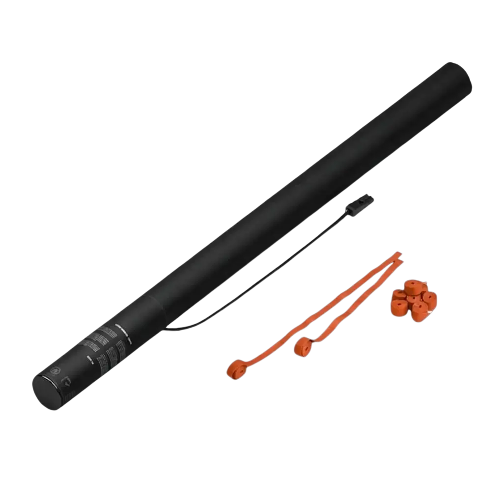 Streamer Rojo 80 cm pistola eléctrica de confeti