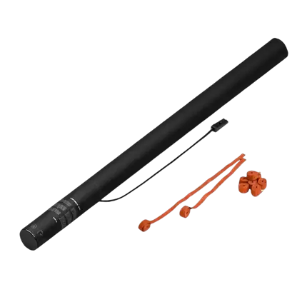 Streamer Rojo 80 cm pistola eléctrica de confeti