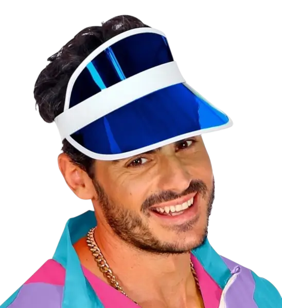 Gorra con visera azul