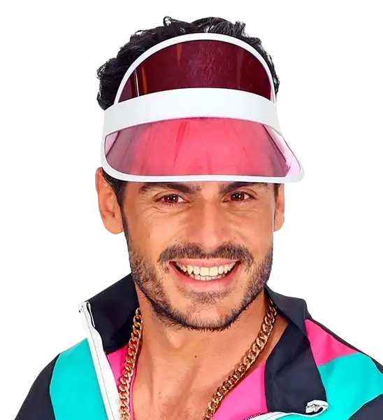 Gorra de pico rosa