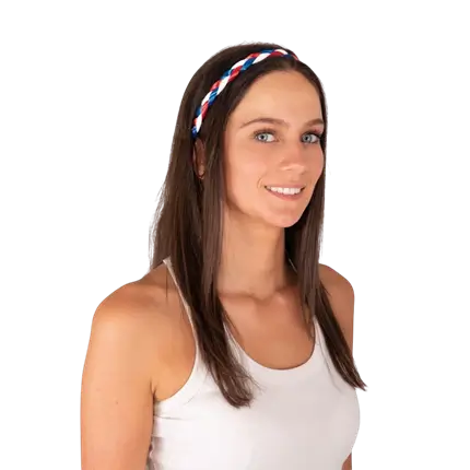 Diadema trenzada - azul, blanco, rojo - Supporter France