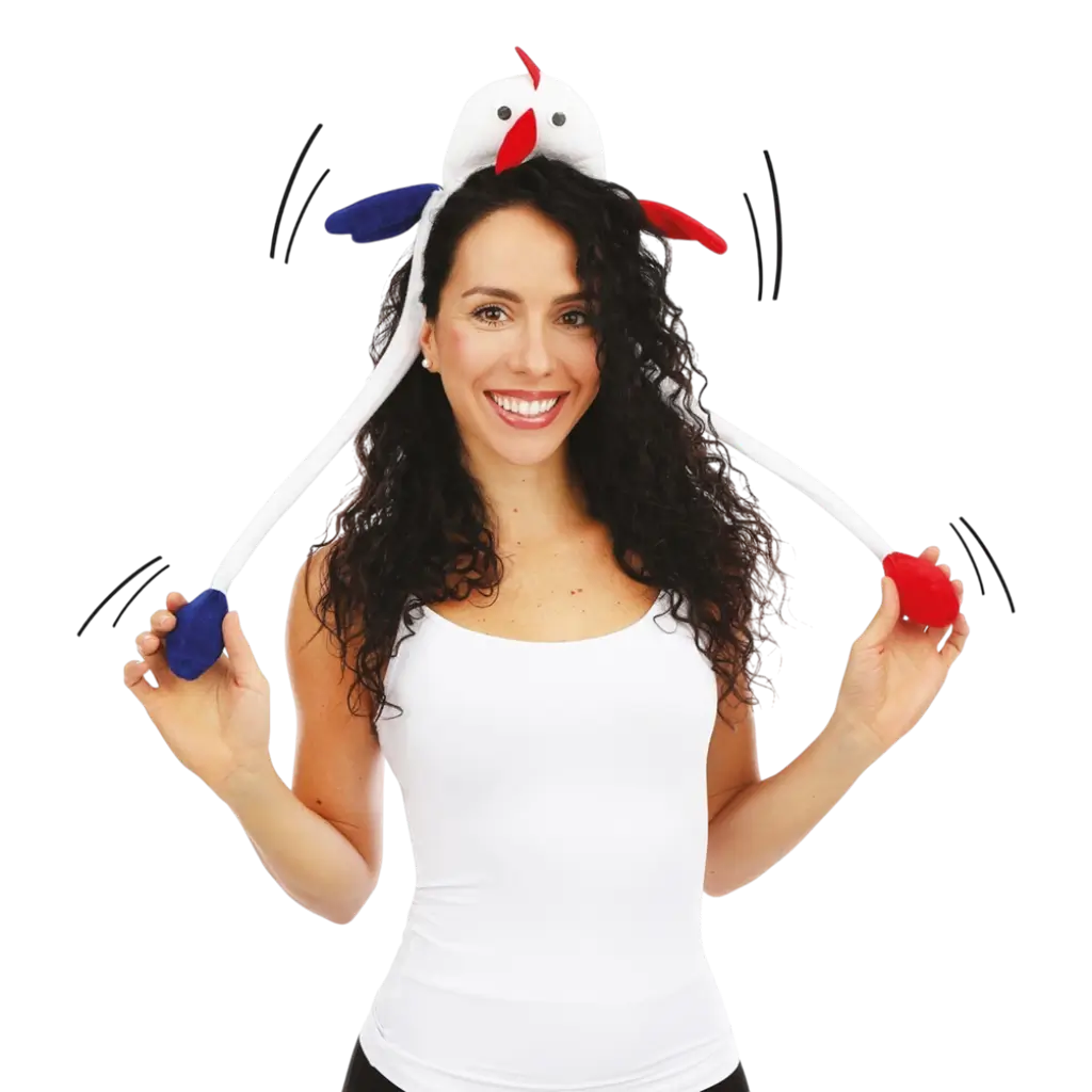 Diadema Coq Animé - azul, blanco, rojo - Supporter France