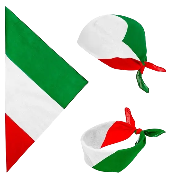 Bandana Italia 55 cm en algodón - Supporter y disfraces