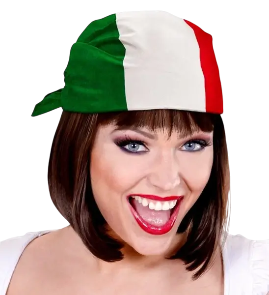 Bandana Italia 55 cm en algodón - Supporter y disfraces