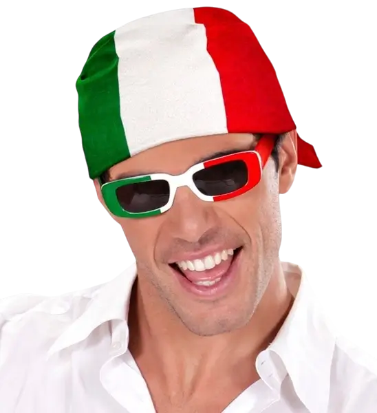 Bandana Italia 55 cm en algodón - Supporter y disfraces