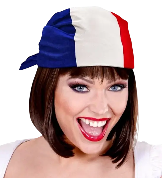 Bandana Francia 55 cm en algodón - Supporter y disfraces