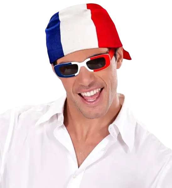 Bandana Francia 55 cm en algodón - Supporter y disfraces