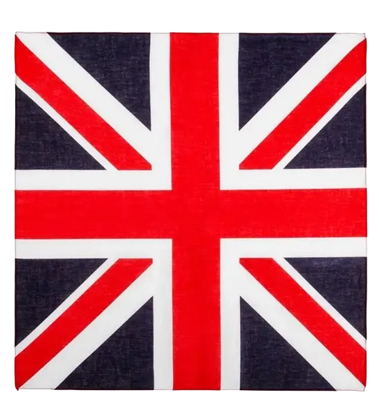 Bandana Gran Bretaña 55 cm en algodón - Supporter y disfraces